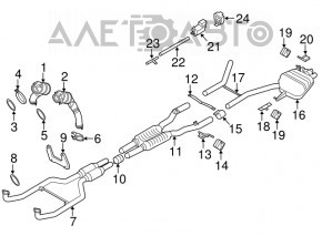 Suportul tubului de admisie stânga BMW X5 F15 14-18 4.4T