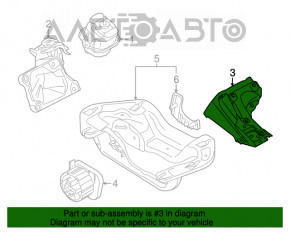 Кронштейн подушки двигателя левый BMW X5 F15 14-18 4.4T