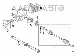 Arborele cardanic spate pentru BMW X5 F15 14-18 N55, 4.4T AWD