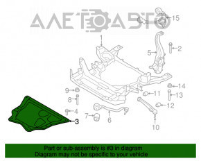 Protecția metalică a motorului pentru BMW X5 F15 14-18 N55, 4.4T