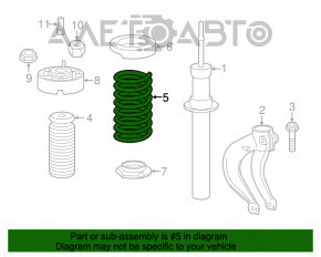 Arcul de suspensie din față dreapta pentru BMW X5 F15 14-18 4.4T AWD