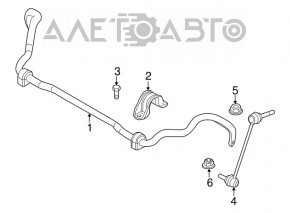 Suportul de fixare a stabilizatorului frontal stânga BMW X5 F15 14-18