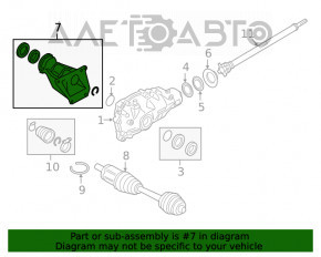 Suportul reductorului frontal BMW X5 F15 14-18 4.4T AWD