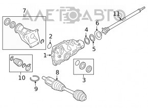 Suportul reductorului frontal BMW X5 F15 14-18 4.4T AWD