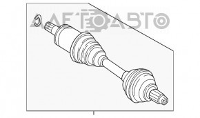 Ax cu semicărbune față stânga BMW X5 F15 15-18 4.4T AWD 670mm model M