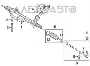 Рейка рулевая BMW X5 F15 14-18 ЭУР