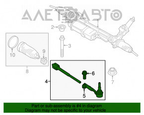 Рулевая тяга с наконечником левая BMW X5 F15 14-18 под ЭУР