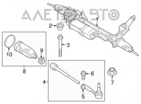 Рулевая тяга с наконечником левая BMW X5 F15 14-18 под ЭУР