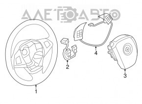 Volan gol BMW X5 F15 14-18 piele neagră