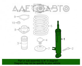 Amortizor spate stânga BMW X5 F15 14-18 pentru 2 rânduri de scaune, nou, original