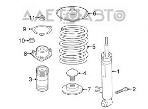 Амортизатор задний левый BMW X5 F15 14-18 OEM