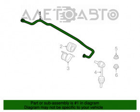 Stabilizator spate pentru BMW X5 F15 14-18, 23 mm pentru 3 rânduri de scaune