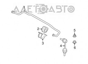 Stabilizator spate pentru BMW X5 F15 14-18, 23 mm pentru 3 rânduri de scaune