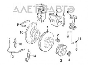 Suportul frontal stânga BMW X5 F15 14-18 4.4T AWD