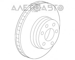 Placă de frână față stânga BMW X5 F15 14-18 36/365mm 4.4T AWD