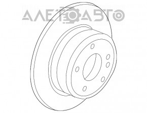 Disc frana spate dreapta BMW X5 F15 14-18 4.4T AWD 345mm nou original OEM