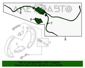 Mecanismul frânei de mână pentru BMW X5 F15 14-18 fără cabluri, fără suport