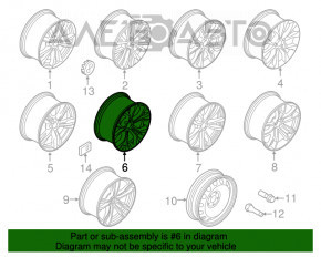 Roată de 20 de inci x 11J pentru BMW X5 F15 14-18