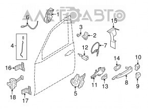 Balama usi sus fata stanga BMW X5 F15 14-18 nou original OEM