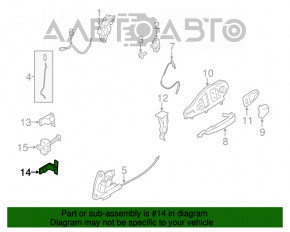 Buclele ușii din spate dreapta inferioară pentru BMW X5 F15 14-18.