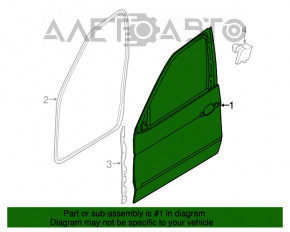 Дверь голая передняя левая BMW X5 F15 14-18 графит A90