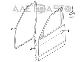 Дверь голая передняя левая BMW X5 F15 14-18 графит A90