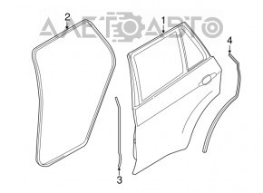 Дверь в сборе задняя левая BMW X5 F15 14-18