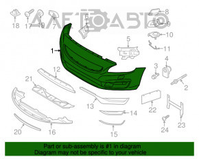 Suportul pentru bara de protecție față dreapta BMW 5 G30 17-23, nou, original OEM.