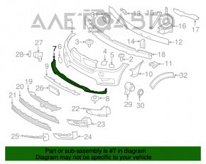 Buza bara fata BMW X5 F15 14-18 cu senzori de parcare, structura, zgarieturi, presata