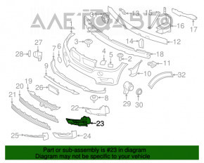 Grila bara fata dreapta BMW X5 F15 14-18 deschisă