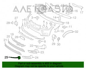 Capacul grilei bara fata stanga BMW X5 F15 14-18 crom nou OEM original