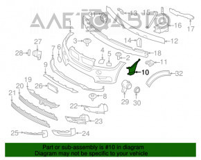 Conducta de aerisire a bara fata stanga pentru BMW X5 F15 14-18 sub PMA, nou, original OEM.