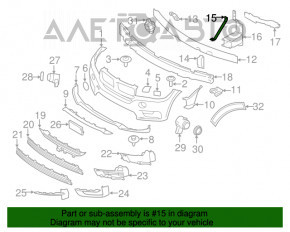 Кронштейн усилителя переднего бампера левый BMW X5 F15 14-18 OEM