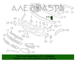 Suportul absorbantului pentru bara de protecție față stânga BMW X5 F15 14-18 nou OEM original