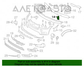 Suportul absorbantului pentru bara de protecție față dreapta BMW X5 F15 14-18, nou, original OEM