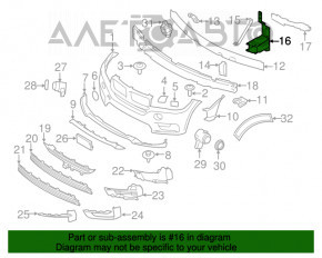 Grila amplificatorului de bara fata dreapta BMW X5 F15 14-18