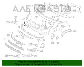 Capacul carligului de tractare pentru bara fata a BMW X5 F15 14-18, nou, original OEM