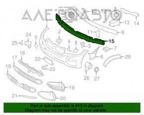 Absorbantul de bara fata pentru BMW X5 F15 14-18, nou, original OEM