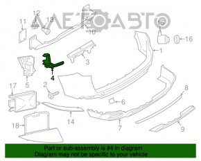 Suportul pentru bara spate dreapta interior BMW X5 F15 14-18 nou OEM original