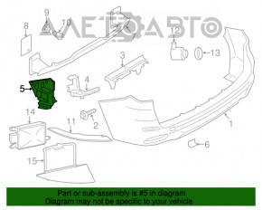 Suportul pentru bara spate stânga exterioară BMW X5 F15 14-18, nou, original OEM.