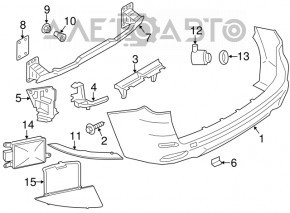 Усилитель заднего бампера BMW X5 F15 14-18