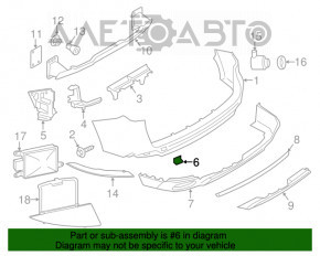 Capacul carligului de tractare al barei spate stânga BMW X5 F15 14-18 nou OEM original