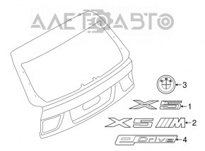 Эмблема значок BMW двери багажника BMW X5 F15 14-18