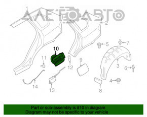 Corpul capacului rezervorului de combustibil BMW X5 F15 14-18