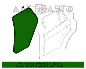 Garnitura ușii din spate stânga pentru BMW X5 F15 14-18, nouă, originală OEM.