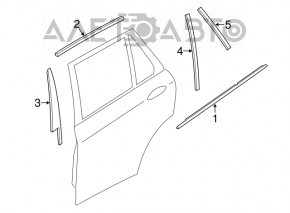 Capac usa laterala spate stanga BMW X5 F15 14-18 inainte negru mat