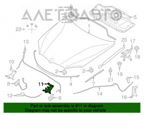 Capota de blocare a capotei stângă BMW X5 F15 14-18