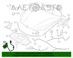 Inchidere capota dreapta BMW X5 F15 14-18 cu senzor nou original OEM