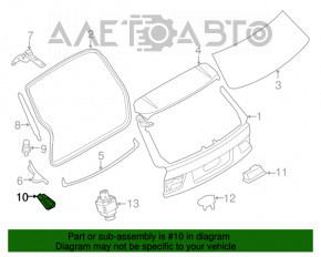 Bara de protecție a ușii portbagajului dreapta BMW X5 F15 14-18