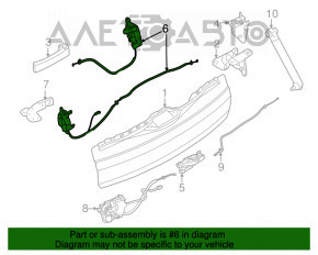 Blocare portbagaj dreapta jos BMW X5 F15 14-18 cu cablu